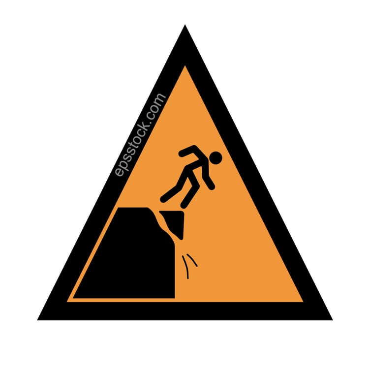 Dangerous Cliff Edge Warning