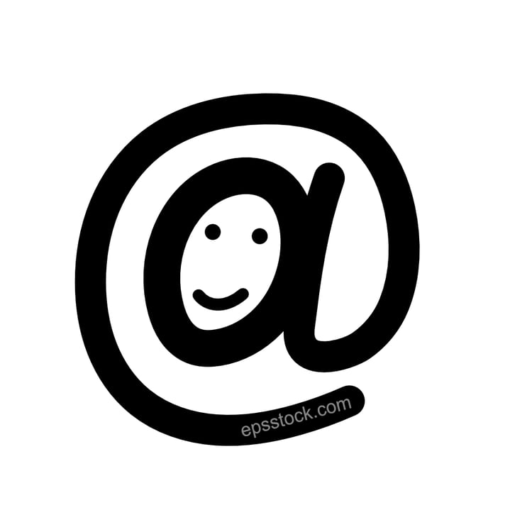 Arroba sign like human