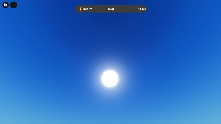 Roblox Advanced Weather System with time and weather display