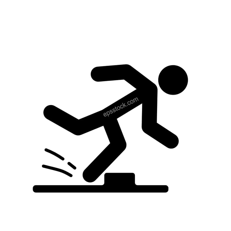 tripping hazard Safety sign