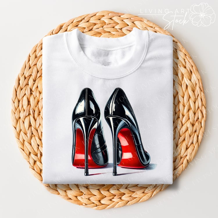 Transparent PNG high heels tshirt design