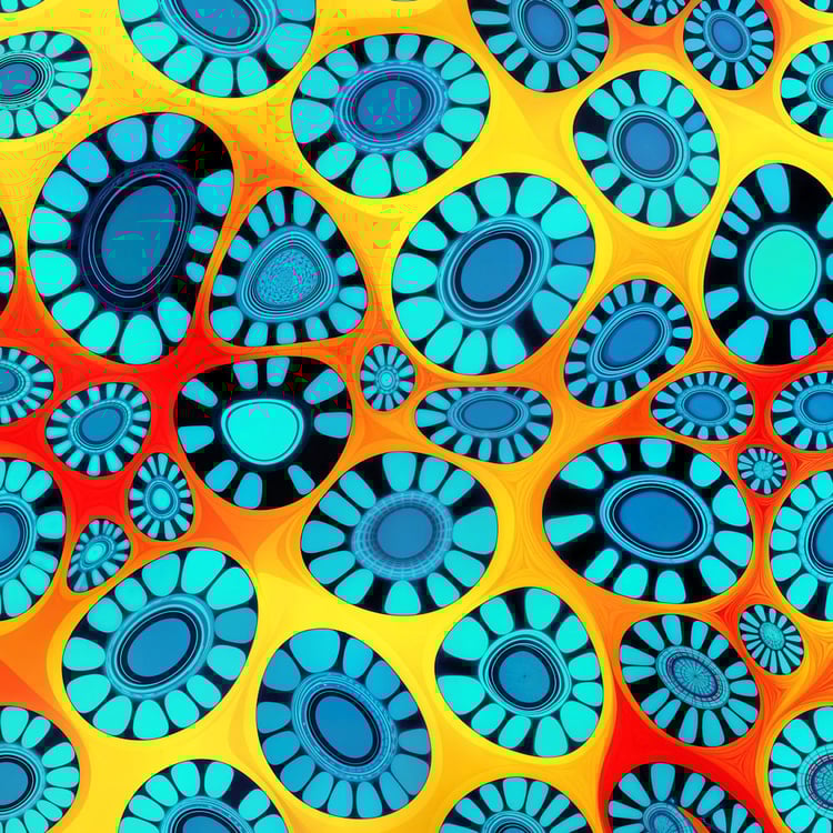 Scientific Art, Abstract Illustration of Radiolarians