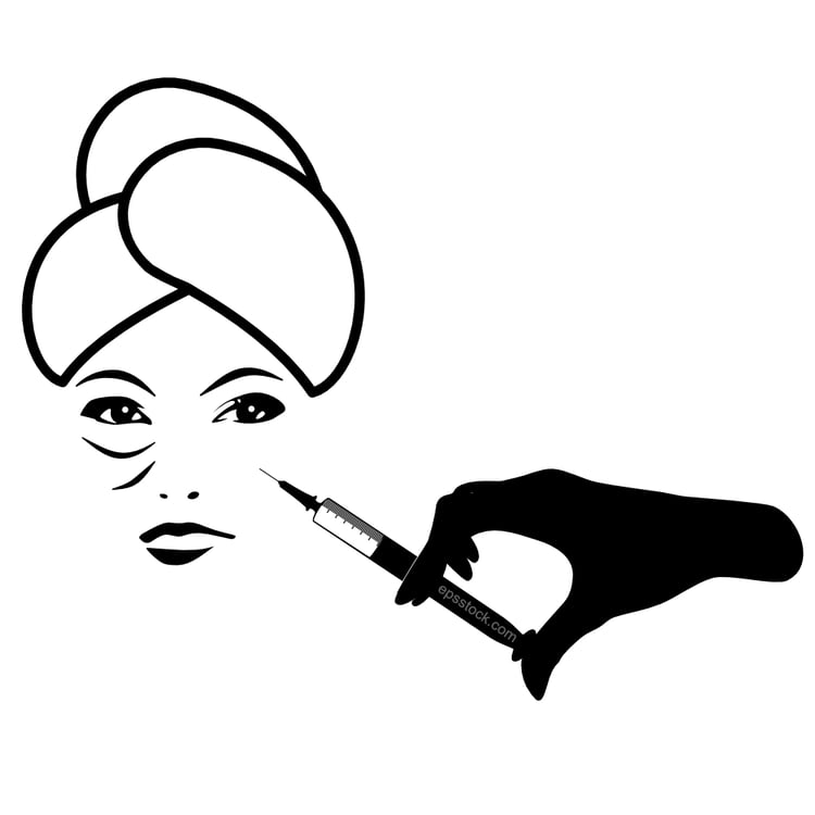 Face anti aging botox