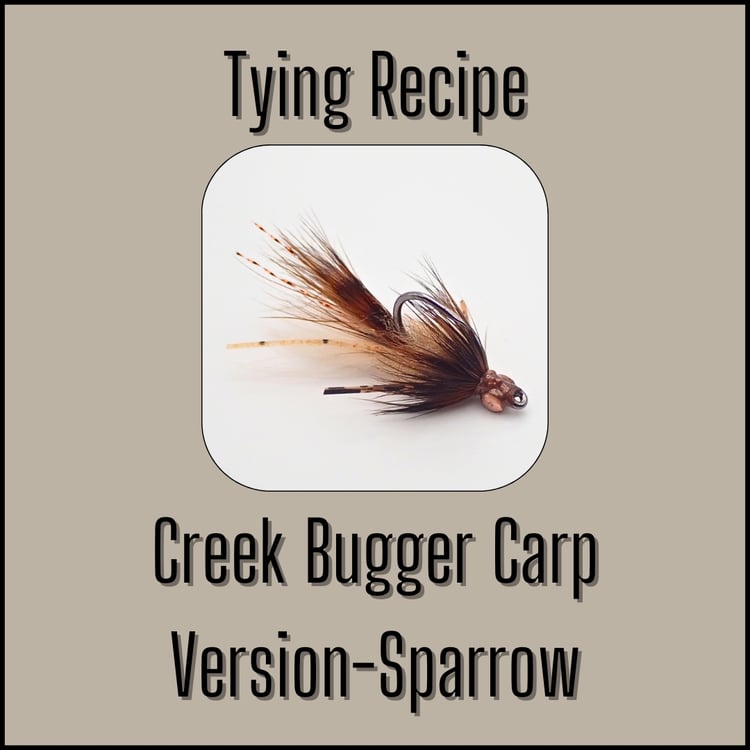 Tying recipe for the Sparrow Creek Bugger Carp Version woolly bugger fly designed by The Fly Guy, Matt Campbell.