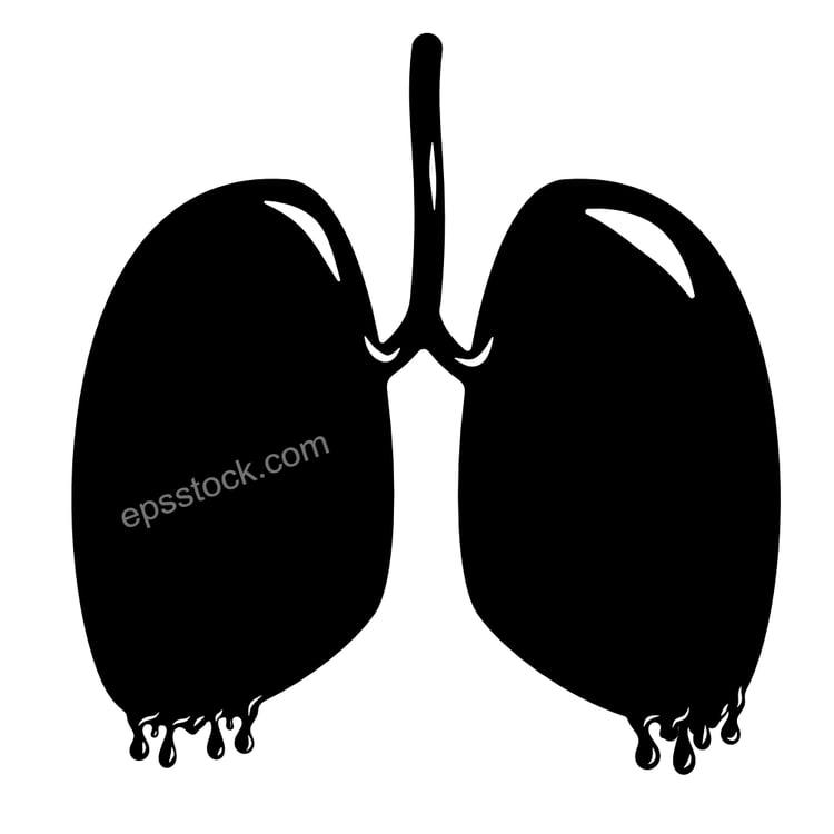 smoker lungs emblem