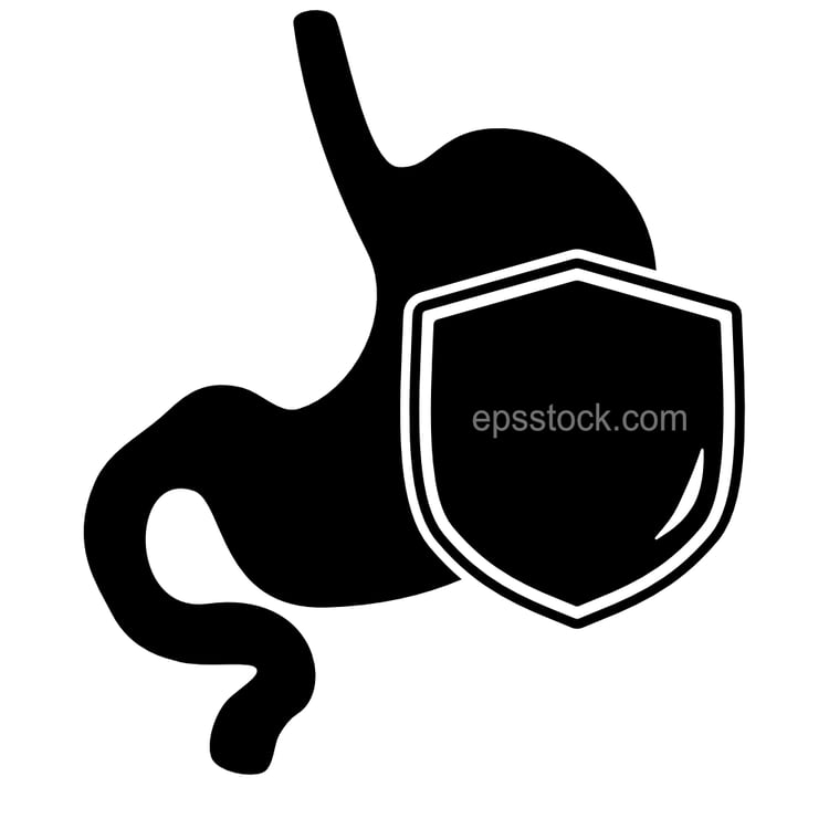 Stomach protection symbol