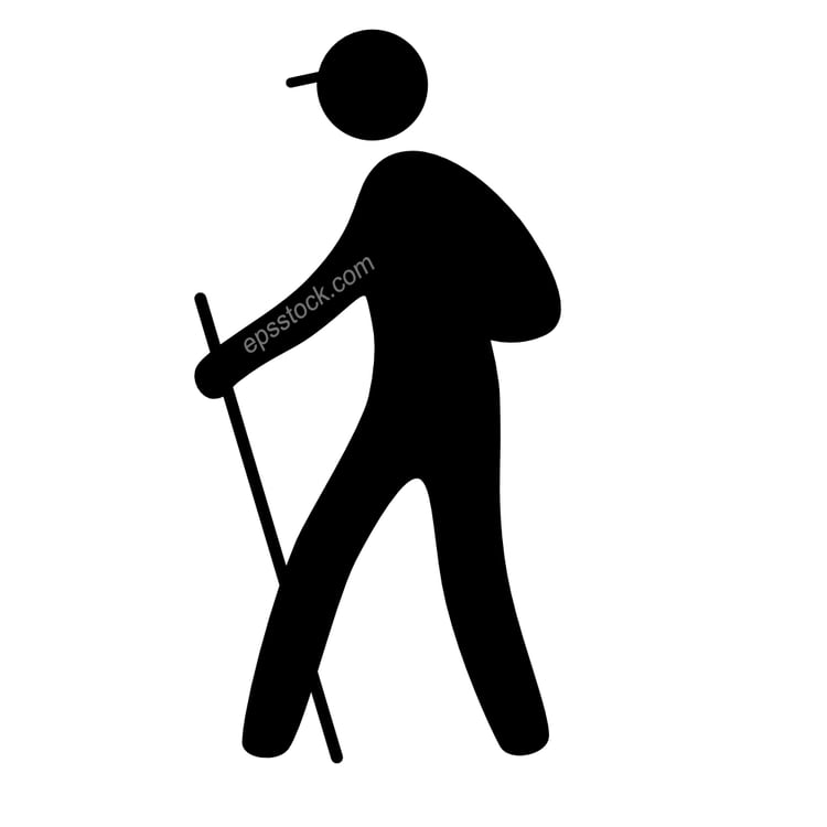 man with backpack walking