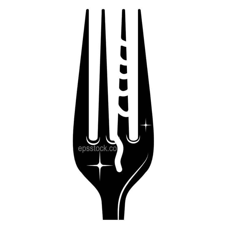 Fork with noodle pasta