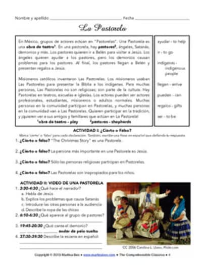 Tradiciones de la Navidad Cultural Activities for Spanish classes + DIGITAL
