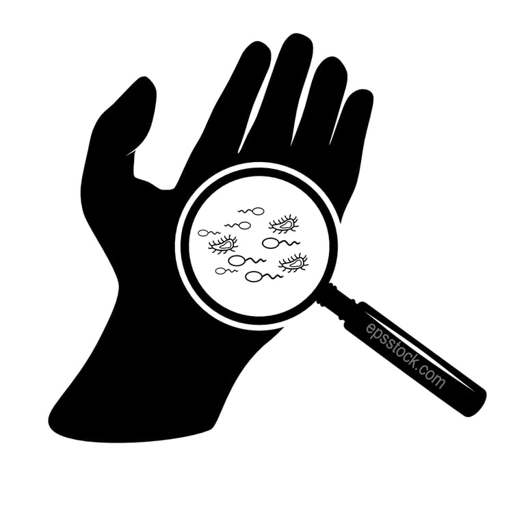 Bacteria on hand