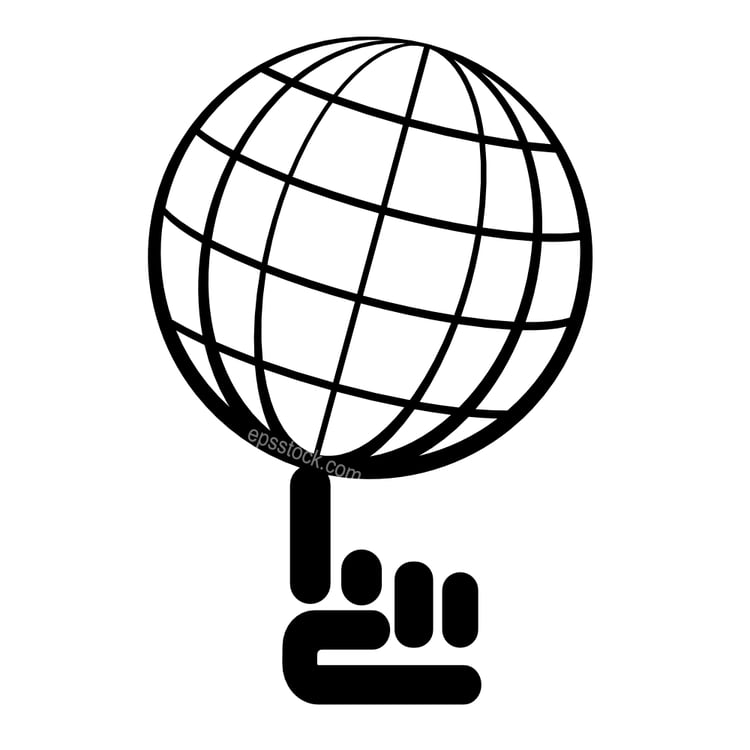 Spinning globe on finger