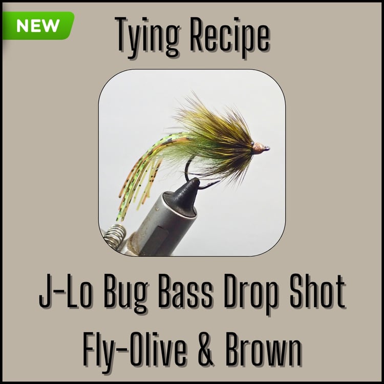 Tying recipe for the Updated J-Lo Bug bass drop shot fly designed by The Fly Guy, Matt Campbell.
