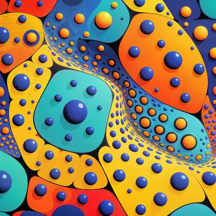 Scientific Art, Illustration of a Polycrystalline Texture