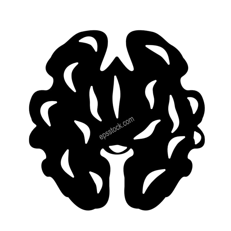 Walnut kernel emblem