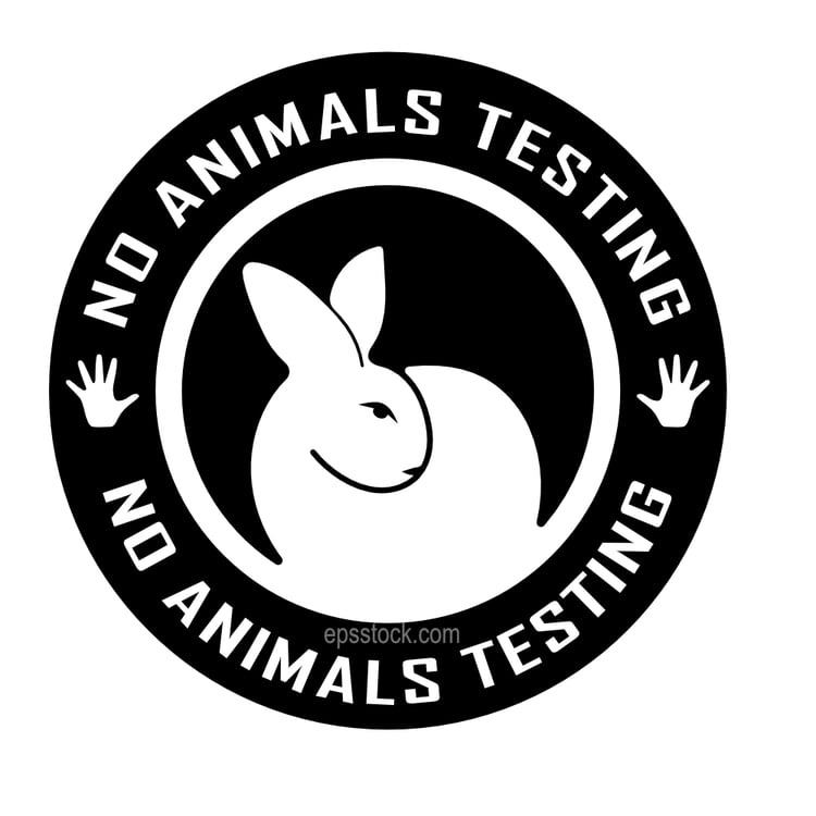 No animals testing sign