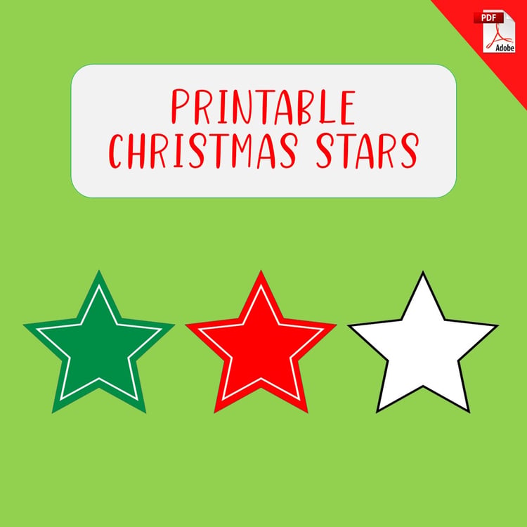 Printable Christmas Stars (PDF Download)