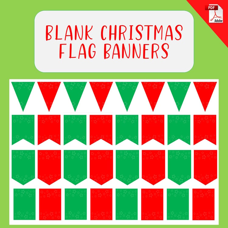 Blank Christmas Flag Banners