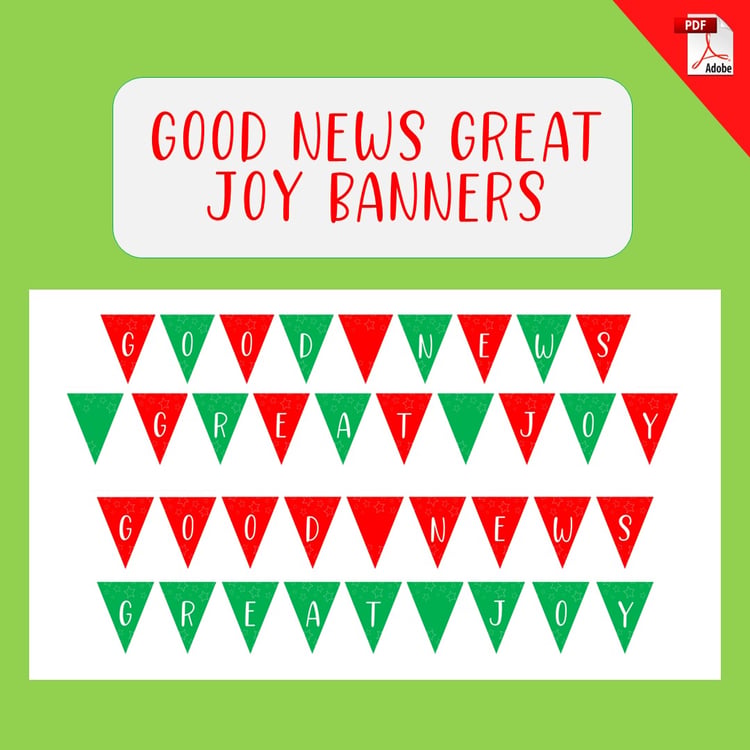Good News Great Joy Banners (Printable Download)