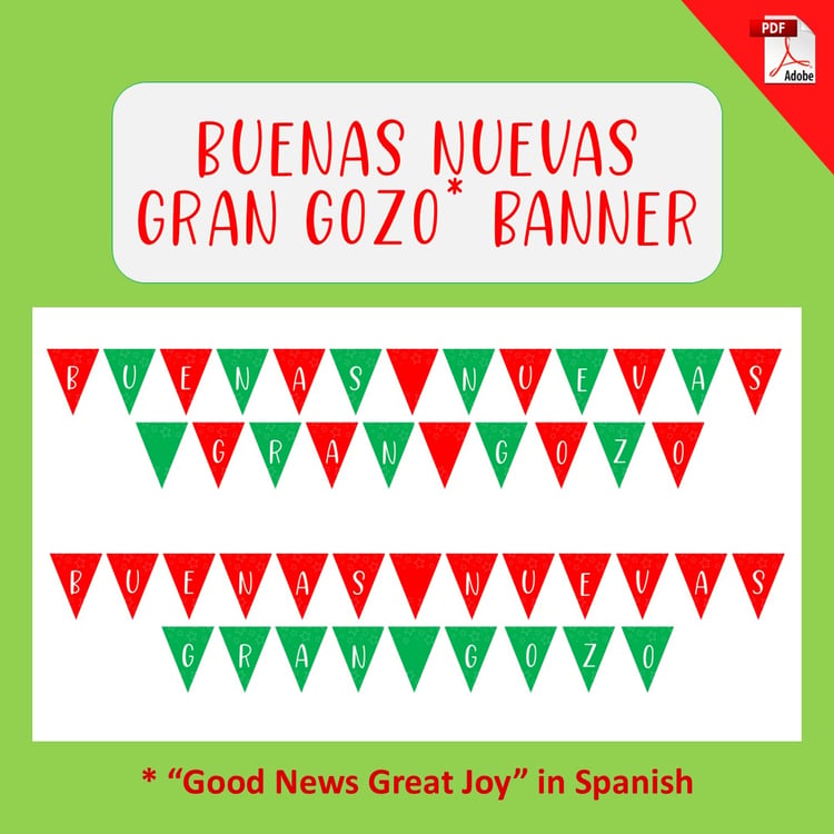Buenas Nuevas Gran Gozo Banner (Printable Download)