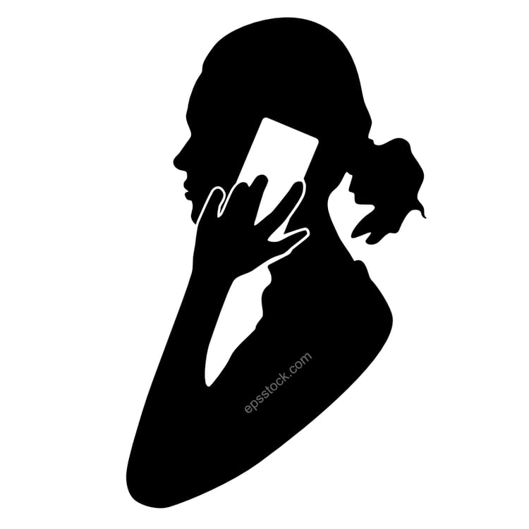 woman calling from smartphone