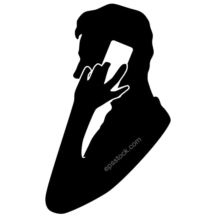 man calling from smartphone