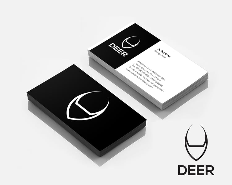 Deer Jewelry Logo Design & Business Card Template for Startups