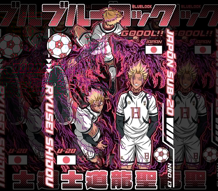 DESIGN ANIME  BlueLock Ryusei Shidou