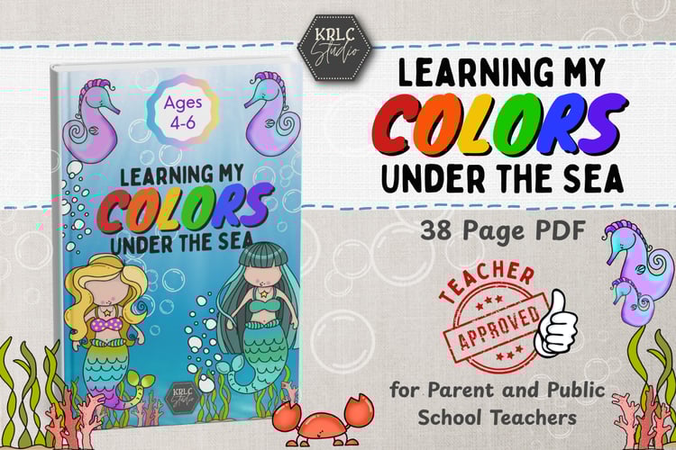 Learning my Colors Under the Sea PDF Booklet - KRLC Studio Cover