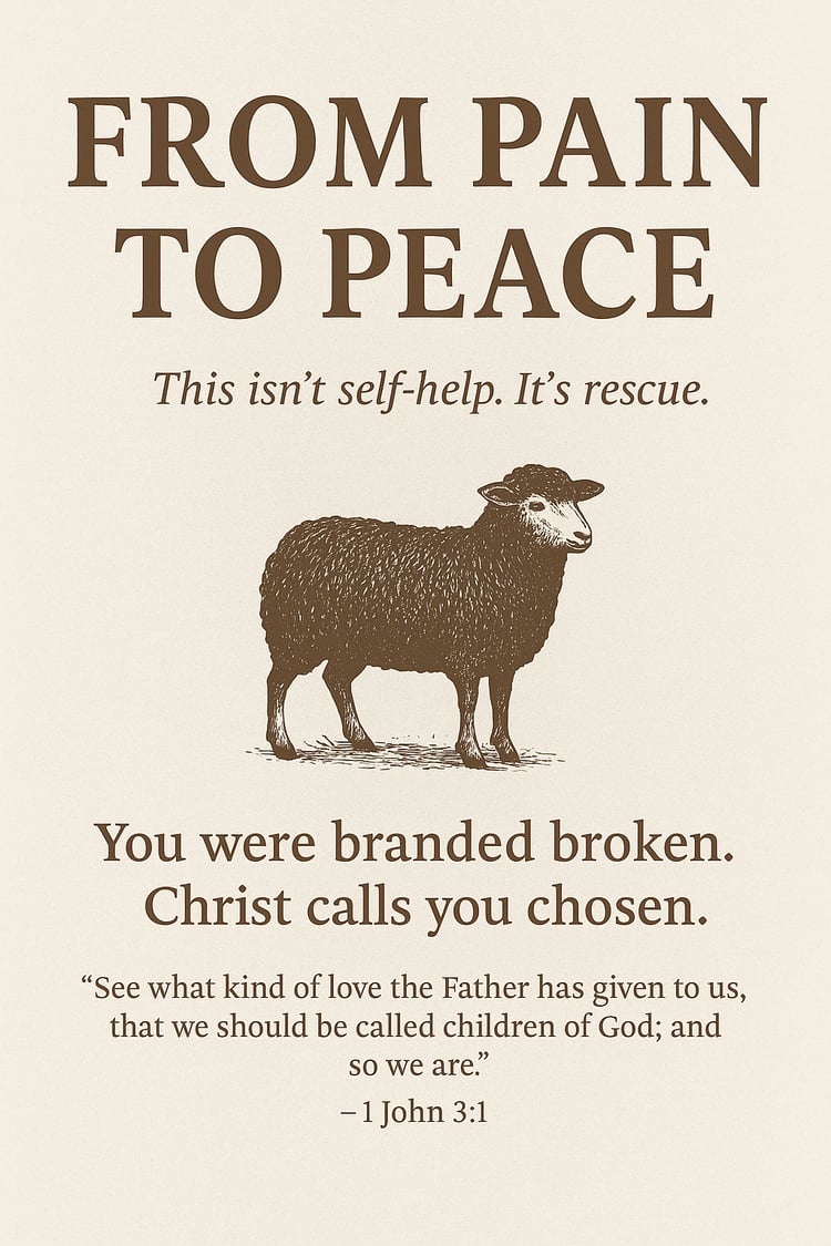 From Pain to Peace Christian ebook cover about faith-based healing and breaking generational cycles through Christ, Heart of the Black Sheep ministry.