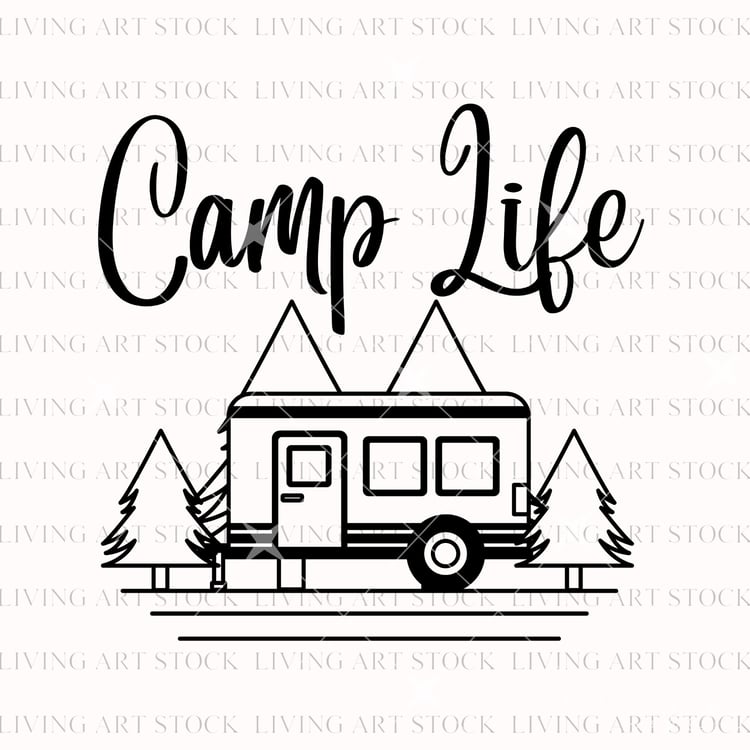 Camp Life transparent png design