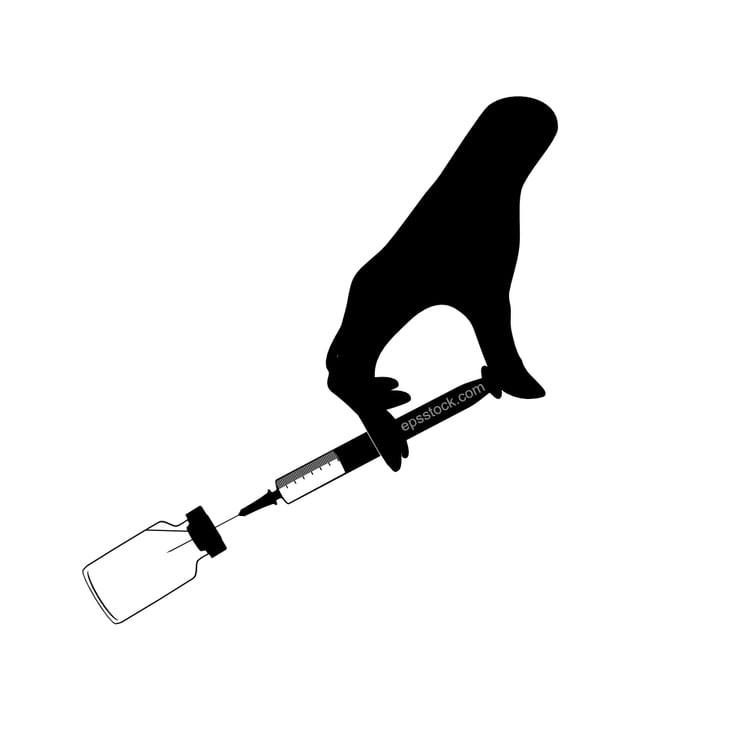 bottle and syringe injection