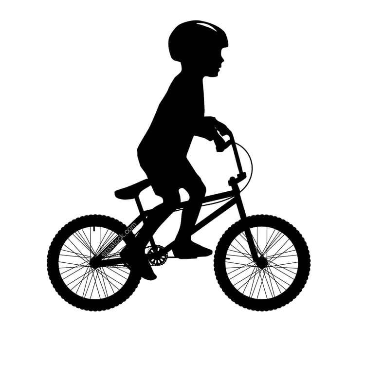 child on bicycle