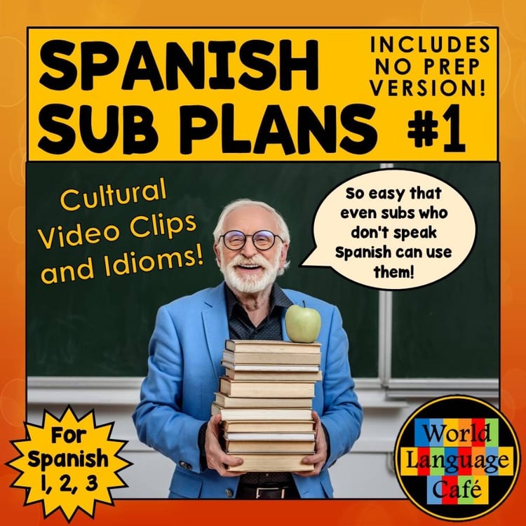 SPANISH SUB PLANS Spanish 1 2 3 Sub Plans Emergency Sub Plans Substitute Plans