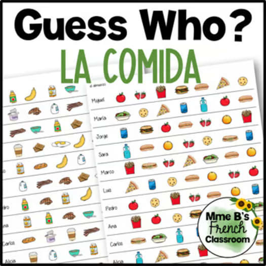 Realidades 1 Auténtico 1 Capítulo 3A: La comida Spanish food speaking game