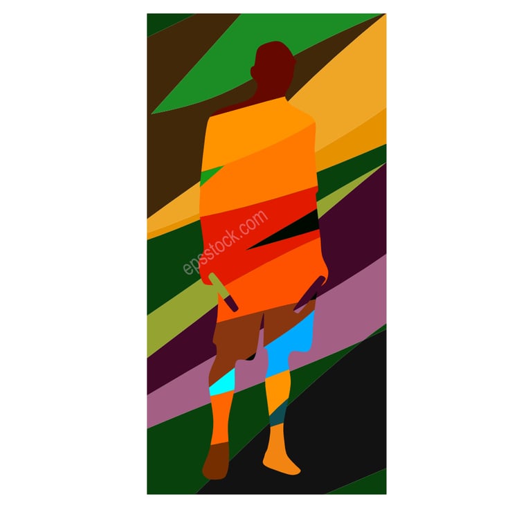 traffic controller, flat color illustration