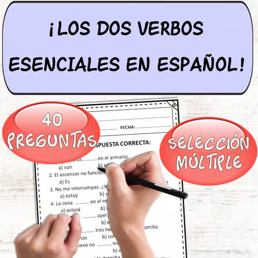 Spanish Ser vs Estar Practice Activities Test | Answer Keys Print & Digital Quiz