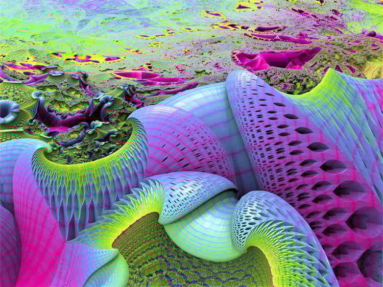 Abstract Digital Art, Software Generated 3D Fractal Art