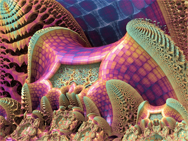 Abstract Digital Art, Software Generated 3D Fractal Art