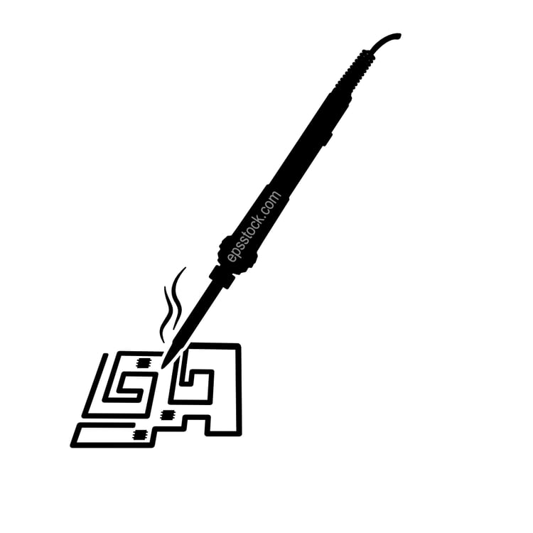 Electric soldering iron emblem