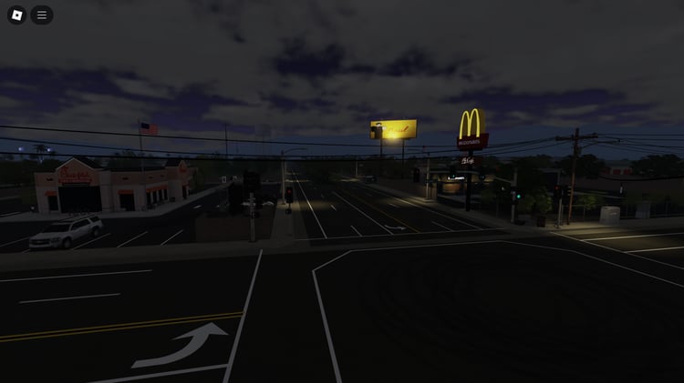 Drivable cars inside Beaumont California Roblox environment