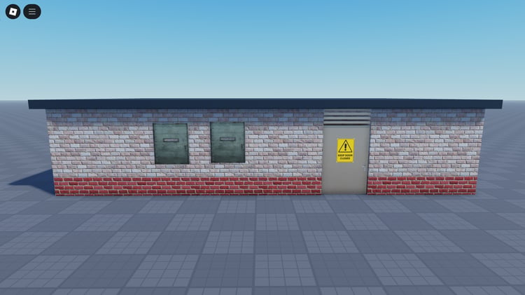 Roblox electrical booth model with panels and structure