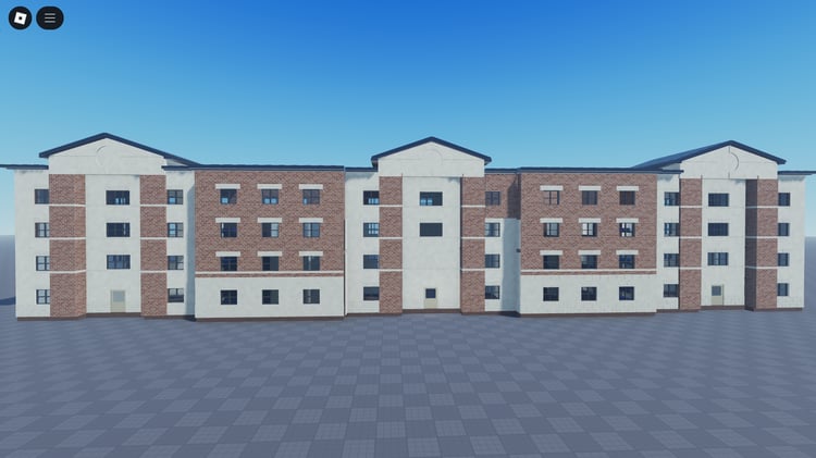 Roblox [FREE] enterable apartments and dorms building exterior