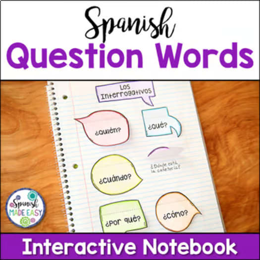 Spanish Question Words Vocabulary Bundle