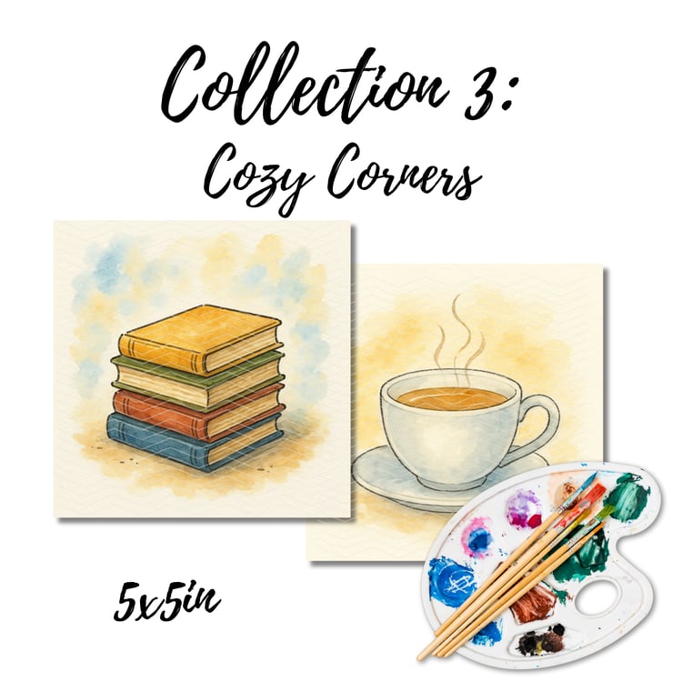 Cozy watercolor ACEO art card – Cozy Corners mini print on cardstock