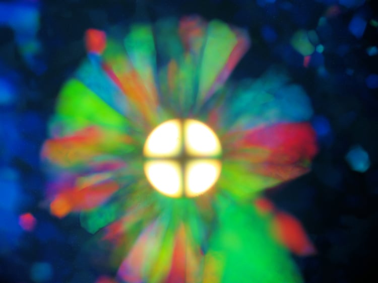 Abstract Microscope Art, Colloidal Crystallization