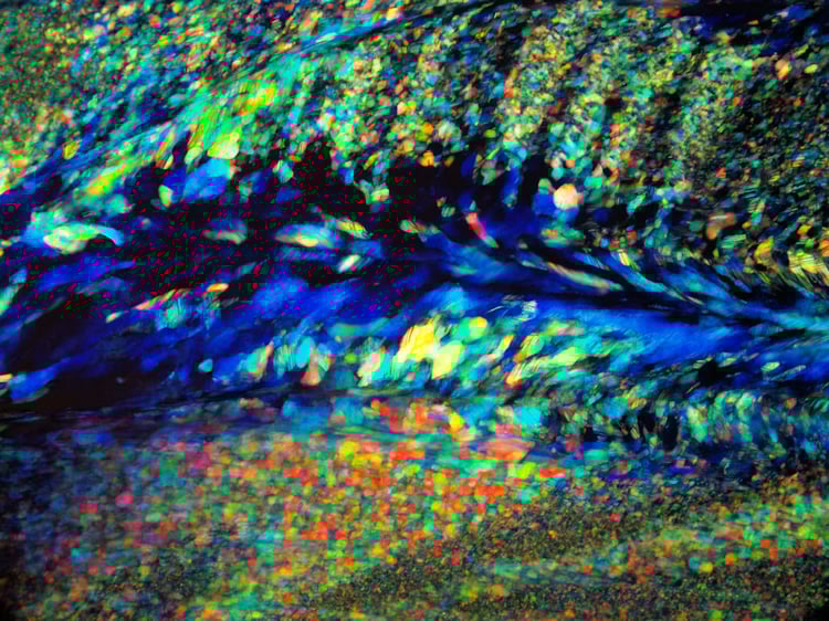 Abstract Microscope Art, Colloidal Crystallization