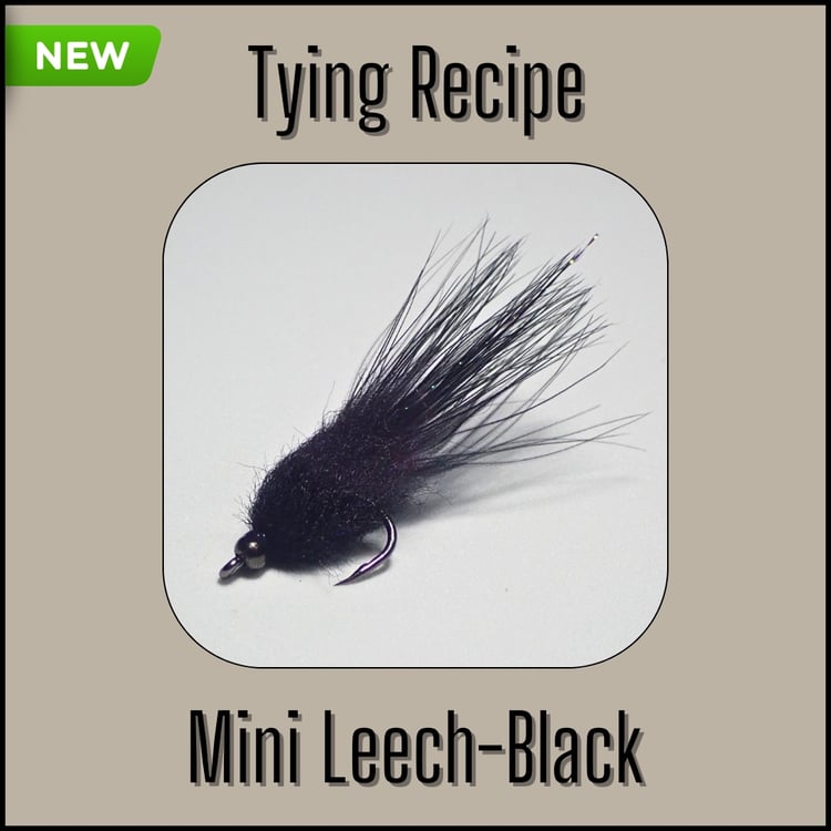 Tying recipe for the beadhead Black Mini Leech trout streamer fly by The Fly Guy.