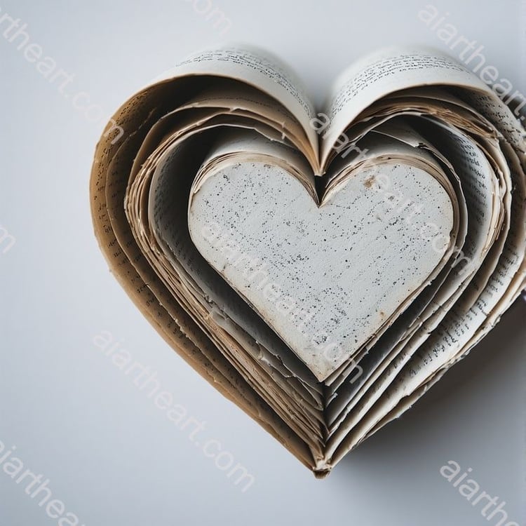 Autumn heart of papers