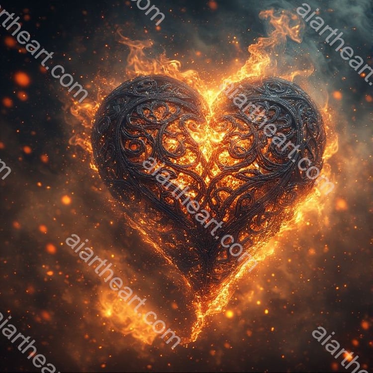 Burning heart