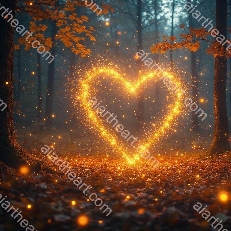 Glowing forest heart